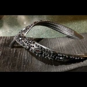 Black, Beaded, Wedge Flip Flops!